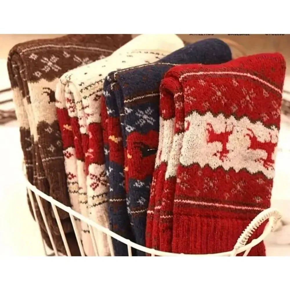 Novelty Christmas Reindeer Winter Socks Set of 5